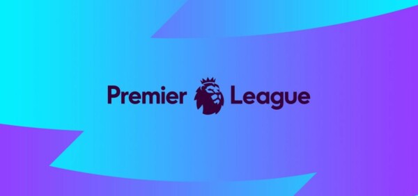 Logo Premier League na niebiesko fioletowym tle