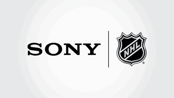 Logo Sony i NHL na bialym tle