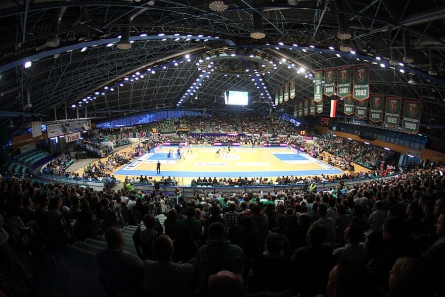 Ujęcie hali widowiskowej podczas PLK Intermarche Cup