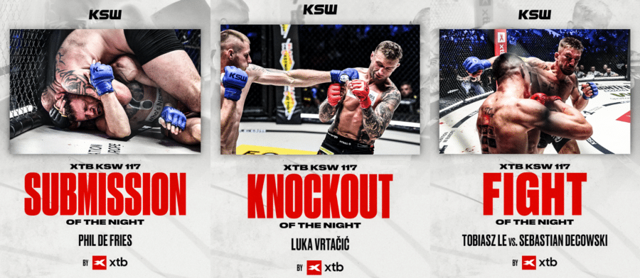 Phil De Fries poddaje Marcina Wójcika, Luka Vrtačić nokautuje przeciwnika oraz walka Tobiasz Le vs Sebastian Decowski na gali XTB KSW 117.